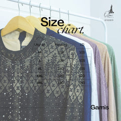 GAMIS OZIAS FLORANCE RUMBAI 09889 LD 105CM I Gamis Mewah Pesta I Gamis Home Nyaman Muslim