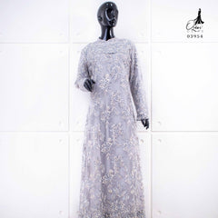 GAMIS OZIAS TILE BORDIR TWOTONE 03954 LD 105 I Gamis Pesta Mewah I Fashion Muslimah Dewasa Nyaman Fit