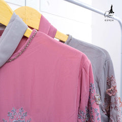 GAMIS OZIAS CERUTY BORDIR 03924 LD 105 I Gamis Simpel Pesta I Gamis Wanita Muslimah Nyaman Panjang
