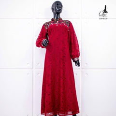 GAMIS OZIAS BROKAT FIORA 09959 LD 105 I Gamis Pesta Kondangan I Fashion Muslimah Remaja  Motif Nyaman