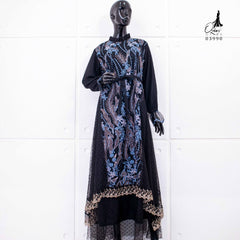 GAMIS OZIAS TILE BORDIR PREMIUM 03990 LD 105 I Gamis Rompi Wanita I Gamis Wisuda Muslimah  Motif Nyaman