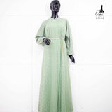 GAMIS OZIAS BROKAT BALIYA 09990 LD 105 I Gamis Kondangan Muslimah I Gamis Wisuda Cantik I Gamis Belt Mutiara Nyaman Panjang