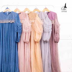 GAMIS OZIAS TILE POLOS 09988 LD 105 I Gamis Kondangan Wanita I Gamis Fashion Muslimah Panjang Santai