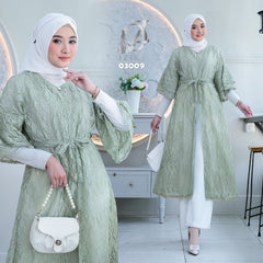 VEST OUTER OZIKO BROKAT ARGYLIE 03009 LD 105 I Luaran Dress Cantik I Luaran Dress Pesta