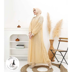 GAMIS OZIAS TILE 03944 LD 105 I Gamis Mewah Fashion I Kondangan Syar'i Busui Friendly Muslim Nyaman