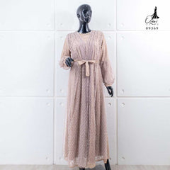 GAMIS OZIAS BROKAT 09369 LD 105 I Gamis Tangan Balon I Gamis Formal Nyaman Panjang Mewah
