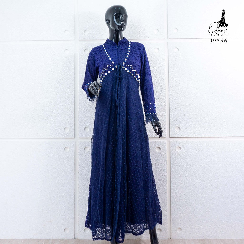 GAMIS OZIAS BROKAT IMPORT 09356 LD 105 I Gamis Wisuda Wanita Muslimah Nyaman Panjang