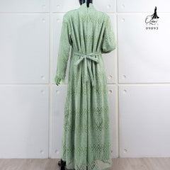 GAMIS OZIAS BROKAT FLORANCE 09893 LD 105 & LD 120 I Gamis Wanita Syar'i Kondangan l Busana Muslim Nyaman Panjang Santai Dress