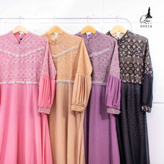 GAMIS OZIAS TILE DOT 09524 LD 105 l Gamis Premium l Fashion Muslimah Nyaman Mewah