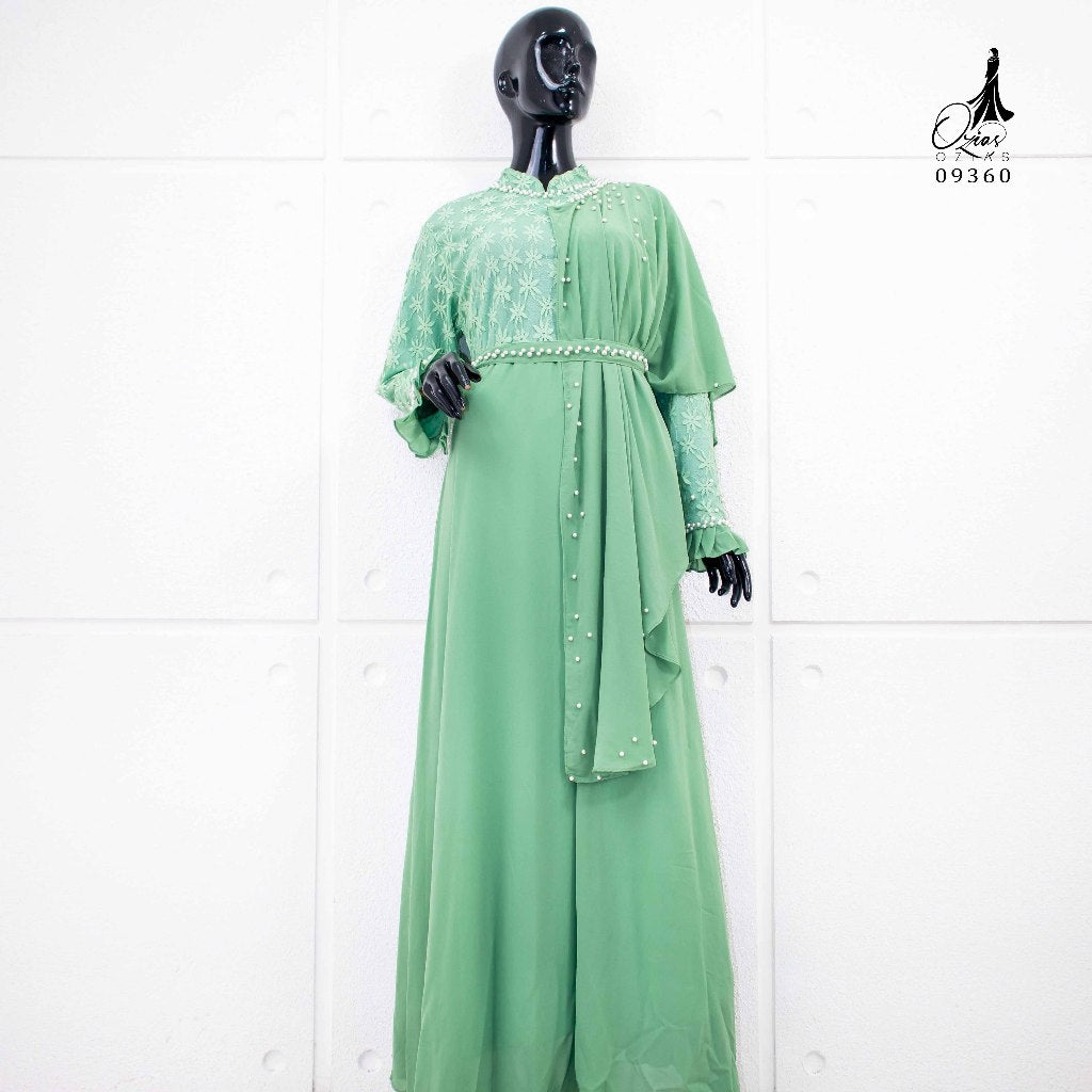 GAMIS OZIAS BROKAT IMPORT 09360 LD 105 I Gamis Rompi 1 in 10 I Gamis Fashion Muslimah Nyaman Panjang