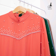 GAMIS OZIKO SIFON CERUTY POLOS 06429 LD 105 I Gamis Super Simpel I Fashion Muslimah Wanita Panjang Nyaman Santaic