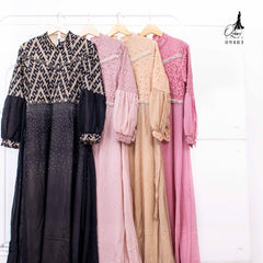 GAMIS OZIAS SIFON CERUTY 09483 LD 105 I Gamis Remaja Muslimah I Fashion Kondangan Nyaman Panjang