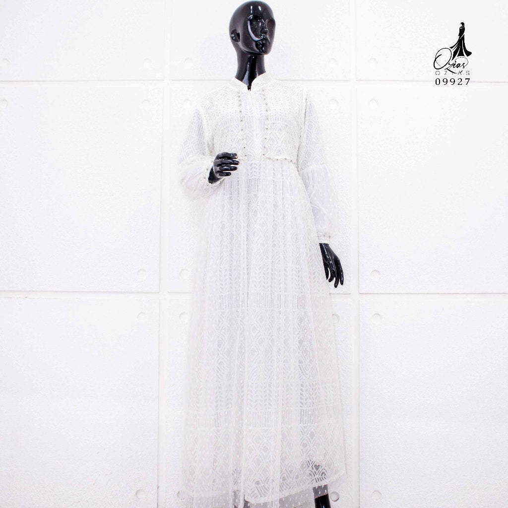 GAMIS OZIAS BROKAT BALIYA 09927 LD 105CM I Gamis Busui Friendly l Fashion Muslimah Panjang Santai