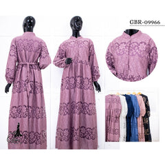 GAMIS OZIAS BROKAT JASMINE 09966 LD 105 I Gamis Cantik Wanita I Gamis Santai