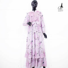 GAMIS OZIAS CERUTY SAKURA 03977 LD 105 I Gamis Kondangan Mewah I Busui Friendly Motif Muslim