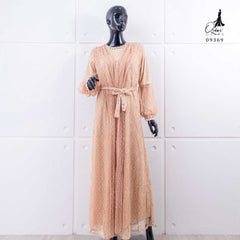 GAMIS OZIAS BROKAT 09369 LD 105 I Gamis Tangan Balon I Gamis Formal Nyaman Panjang Mewah