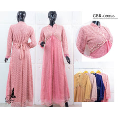 GAMIS OZIAS BROKAT IMPORT 09356 LD 105 I Gamis Wisuda Wanita Muslimah Nyaman Panjang