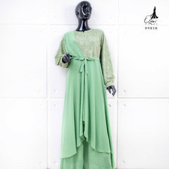 Ozias - Gamis Brokat Combi Ceruty 09818 Ld 105 I Gamis Muslimah Wanita I Gamis Kondangan Mewah