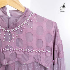 GAMIS OZIAS TILE POLKA 09193 LD 105 I Gamis Wisuda I Fashion Muslim Nyaman Panjang