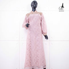 GAMIS OZIAS BROKAT FIORA 09959 LD 105 I Gamis Pesta Kondangan I Fashion Muslimah Remaja  Motif Nyaman