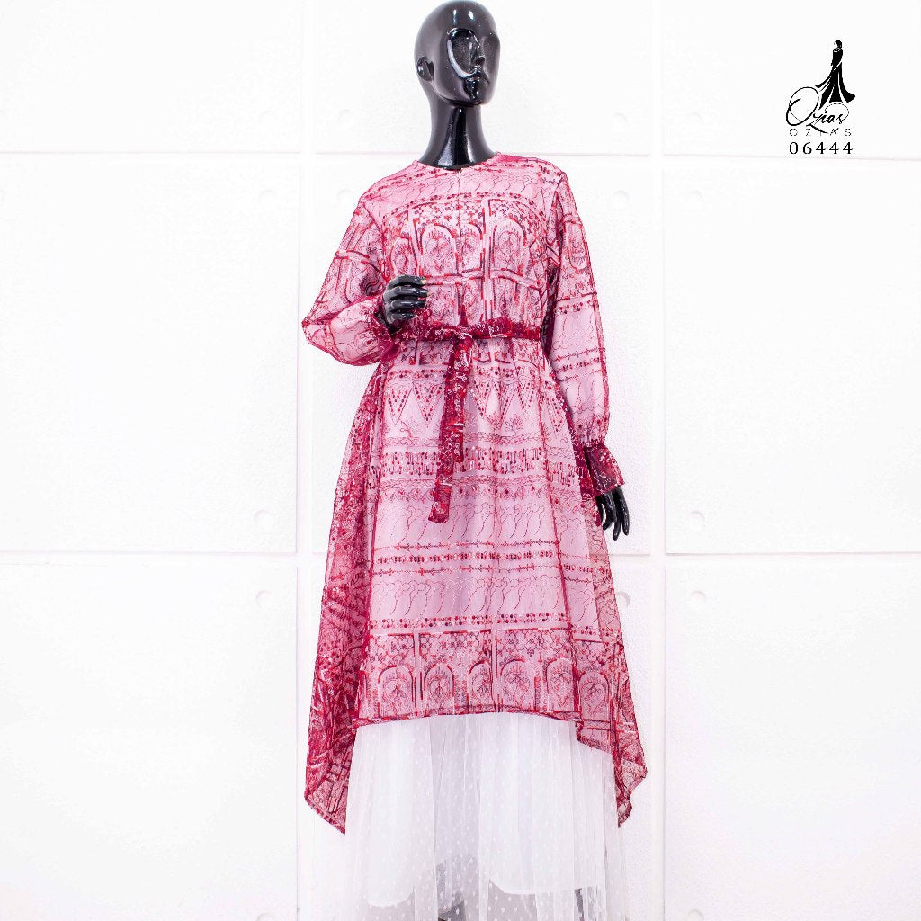 GAMIS OZIAS TILE MOSCREPE PREMIUM 06444 LD 105 I Gamis Fashion Muslimah I Gamis wisuda Rompi Nyaman Panjang