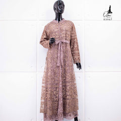 GAMIS OZIAS TILE BORDIR CHANTILY 03967 LD 105 I Gamis Kondangan Muslimah I Gamis Wisuda Wanita Nyaman Panjang