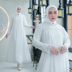 GAMIS OZIAS BROKAT PREMIUM 09976 LD 105 I Gamis Fashion Kondangan I Gamis Wisuda Wanita Nyaman Muslim