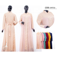 GAMIS OZIAS BROKAT ROSE 09713 LD 105 I Gamis Fashion Muslimah I Gamis Kondangan Remaja  Motif Nyaman