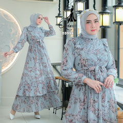 GAMIS OZIAS CERUTY SAKURA 03988 LD 105 I Gamis Fashion Busui I Gamis Kondangan Wanita Muslim Nyaman