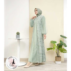 GAMIS OZIAS BROKAT HARUKA 3D 09872 LD 105 & LD 120I Gamis Remaja Muslimah I Fashion Muslimah. Fit Motif Nyaman Panjang Santai Wanita Dress Mewah 2XL