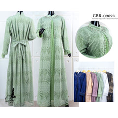 GAMIS OZIAS BROKAT FLORANCE 09893 LD 105 & LD 120 I Gamis Wanita Syar'i Kondangan l Busana Muslim Nyaman Panjang Santai Dress