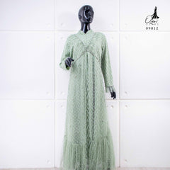 GAMIS OZIAS BROKAT ZIGZAG 09812 LD 105 I Gamis Pesta Muslimah I Fashion Muslim Busui Friendly Nyaman Panjang