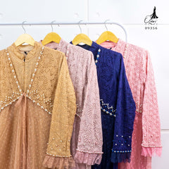 GAMIS OZIAS BROKAT IMPORT 09356 LD 105 I Gamis Wisuda Wanita Muslimah Nyaman Panjang