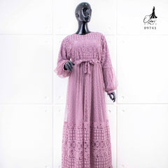 GAMIS OZIAS BROKAT FIMELA 09741 LD 105 & LD 120 I Gamis Tangan Balon I Gamis Kondangan Busui Friendly Nyaman Panjang Dress