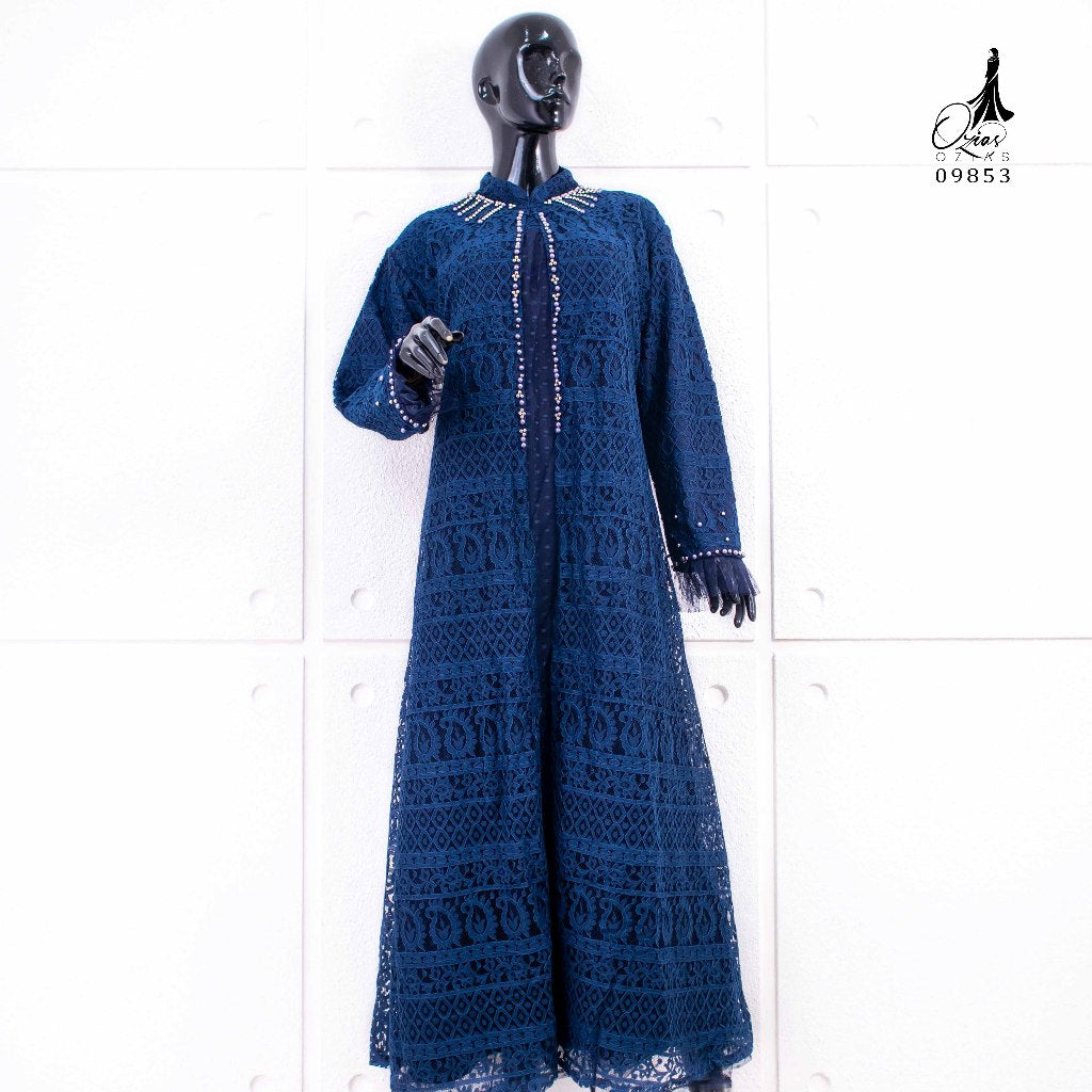 GAMIS OZIAS BROKAT KAGURA JUMBO 09853 LD 105 & LD 120 I Gamis Pengajian Simple I Fashion Muslimah Nyaman Panjang 2XL