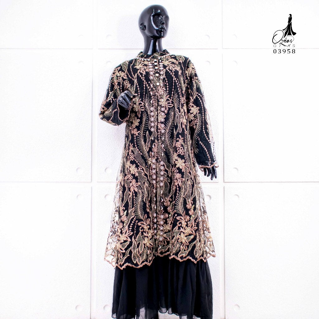 GAMIS OZIAS TILE 03958 LD 105 I Gamis Premium l Fashion Muslimah Busui Friendly Panjang Nyaman Santai
