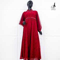 GAMIS OZIAS BROKAT FIORA 09963 LD 105 I Gamis Fashion Wanita I Gamis Kondangan Muslim Nyaman Panjang