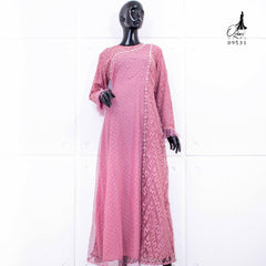 GAMIS OZIAS BROKAT ZIGZAG 09531 LD 105 I Gamis Lebaran Cantik I Gamis Wanita Kondangan Motif Muslim