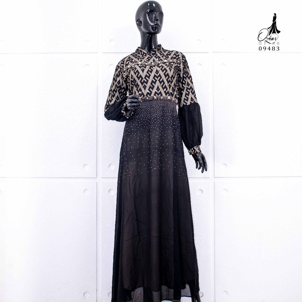 GAMIS OZIAS SIFON CERUTY 09483 LD 105 I Gamis Remaja Muslimah I Fashion Kondangan Nyaman Panjang