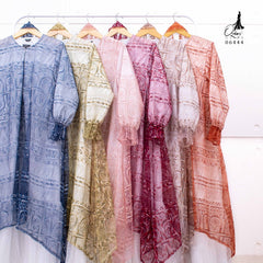 GAMIS OZIAS TILE MOSCREPE PREMIUM 06444 LD 105 I Gamis Fashion Muslimah I Gamis wisuda Rompi Nyaman Panjang