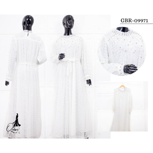 GAMIS OZIAS BROKAT PREMIUM 09971 LD 105 I Gamis Pesta Wanita I Gamis Wisuda Cantik   Muslim Nyaman