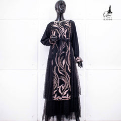 GAMIS OZIAS TILE IMPORT 03996 LD 105 I Gamis Rompi Wisuda I Gamis Kondangan Cantik Muslim Nyaman