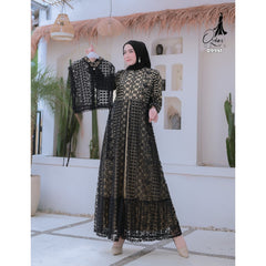 GAMIS OZIAS BROKAT FIMELA 09981 LD 105 I Gamis Fashion Muslimah I Busana Wisuda  Nyaman Panjang