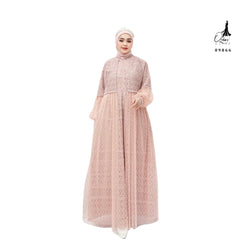 GAMIS OZIAS BROKAT ARABELLA 09866 LD 105 & LD 120 I Gamis Jumbo Premium I Gamis Busui Friendly Muslim Santai Nyaman Panjang