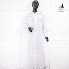 GAMIS OZIAS BROKAT AZURA 09999 LD 105 I Gamis Kondangan Simpel I Gamis Muslimah Wisuda Nyaman Panjang