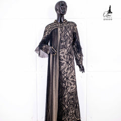 GAMIS OZIAS BROKAT AZURA 09999 LD 105 I Gamis Kondangan Simpel I Gamis Muslimah Wisuda Nyaman Panjang