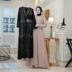 GAMIS OZIAS BROKAT ALYA 10000 LD 105 I Gamis Kondangan Rompi I Gamis Fashion Muslimah Panjang