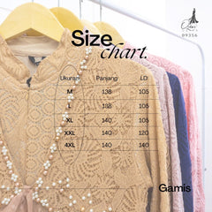 GAMIS OZIAS BROKAT IMPORT 09356 LD 105 I Gamis Wisuda Wanita Muslimah Nyaman Panjang