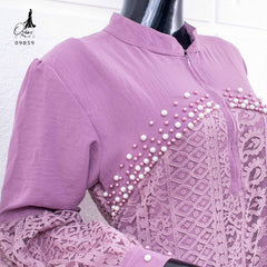 GAMIS OZIAS BROKAT KAGURA 09859 LD 105CM I Gamis Remaja Ngaji I Gamis Busui Friendly Muslim Panjang