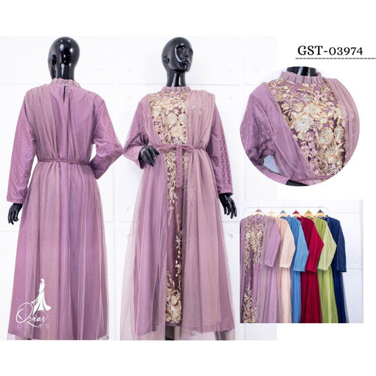 GAMIS OZIAS TILE PREMIUM 03974 LD 105 I Gamis Fashion Muslimah I Gamis Pesta Wanita Nyaman Panjang